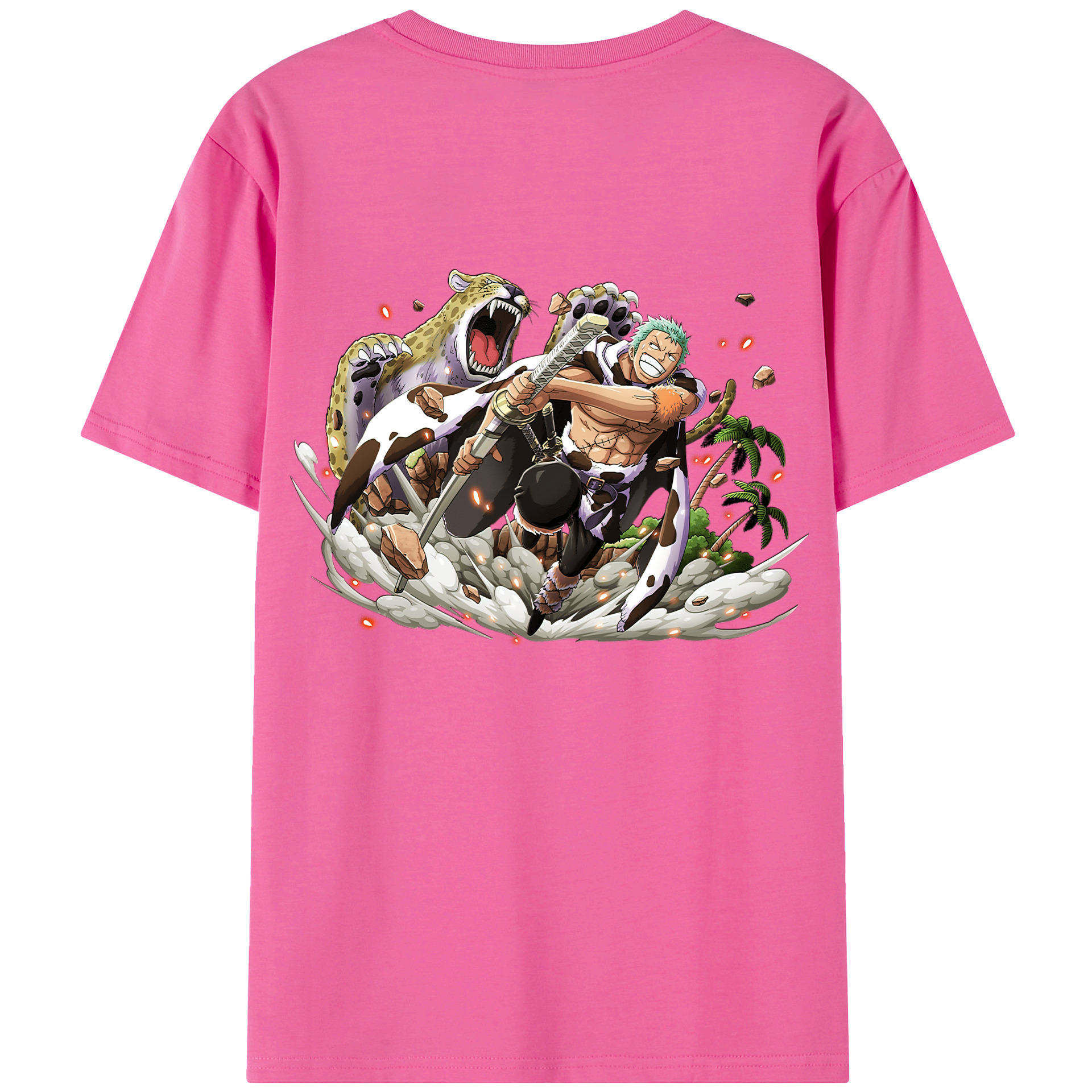 ワンピース ロロノア・ゾロ ONE PIECE Roronoa Zoro レディース半袖Tシャツ(バックプリント)
